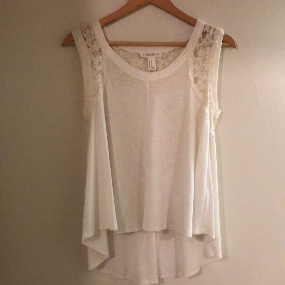 Forever 21 white lace shirt